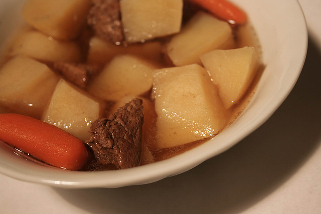 Beef stew. Lots of potatoes!