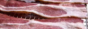 Bacon ready to go in the oven
