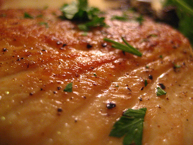 Pan-seared salmon