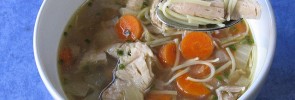 Homemade chicken noodle soup