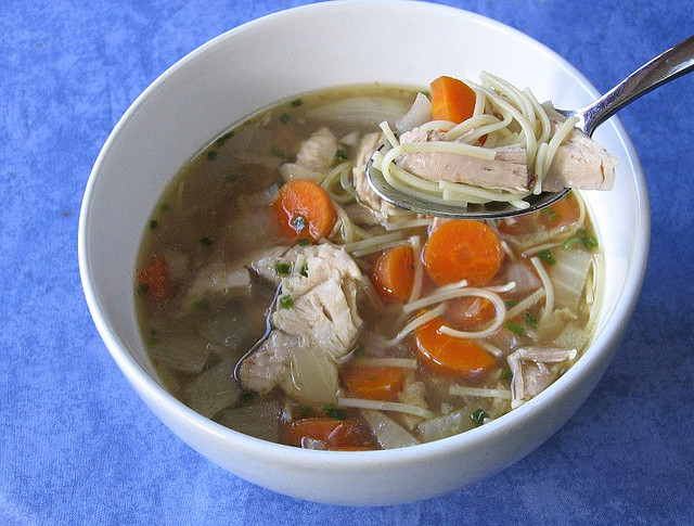 Homemade chicken noodle soup